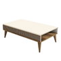 Hanah Home Milan Mesa de Centro Nogal y Crema
